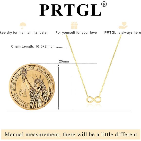 ⚡Gold Infinity Necklace for Women Minimalist Love Eternity Symbol Jewelry Gift - Picture 5 of 6